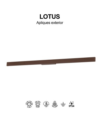 LOTUS * APLIQUE EXTERIOR 24W IP54 3000K CORTEN